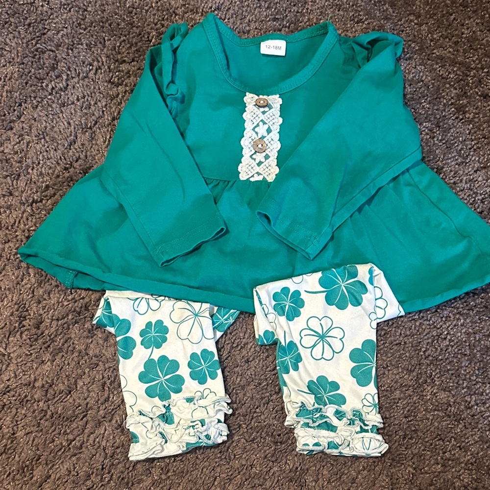 12-18mo st. Patrick’s Day girls outfit
